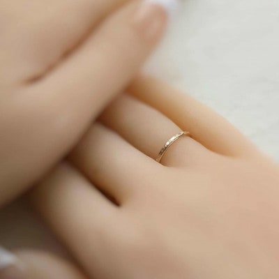 K14GF テクスチャーリング P3～30号 マイナスサイズ対応 ご希望のリングサイズで制作