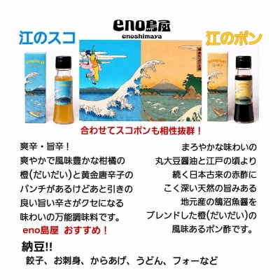 湘南・江の島の定番!最新お土産のご当地タバスコ　江のスコ 3本セット　enosco