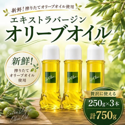 【エキストラバージン】オリーブオイル 250g × 3本 計 750g