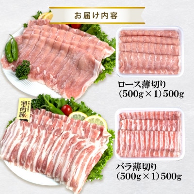 【神奈川県産豚】湘南豚　ロース・バラしゃぶしゃぶセット1kg