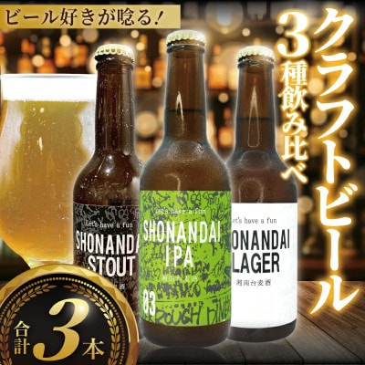クラフトビール飲み比べ3種 ラガー スタウト IPA 330ml×各1本 計3本