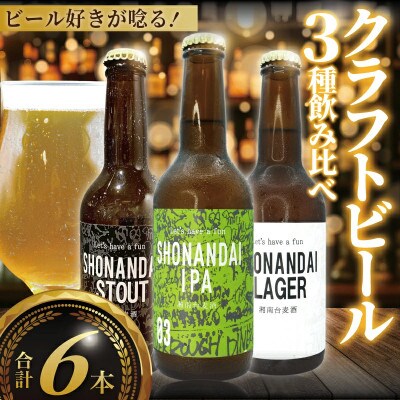 ビール クラフトビール 飲み比べ 3種 ラガー スタウト IPA 330ml×各2本 合計6本