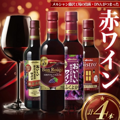 メルシャン藤沢工場の技術・DNAがつまった赤ワイン 4本セット!