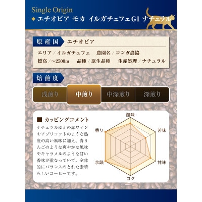 エチオピア モカイルガチェフェG1 ナチュラル ウォッシュド飲み比べセット(豆)