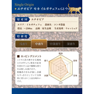 エチオピア モカイルガチェフェG1 ナチュラル ウォッシュド飲み比べセット(豆)