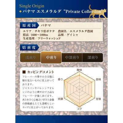 パナマ　エスメラルダ農園　プライベートコレクション　ゲイシャ　ナチュラルとウォッシュド飲み比べ(豆)