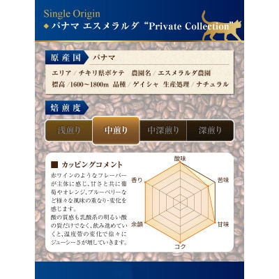 パナマ　エスメラルダ農園　プライベートコレクション　ゲイシャ　ナチュラルとウォッシュド飲み比べ(粉)