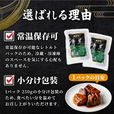 常温でお届け♪鹿児島の黒豚に次ぐブランド豚!茶美豚の角煮 約2kg(250g×8袋)