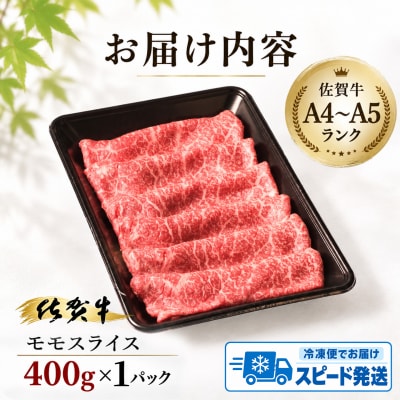 佐賀牛 モモスライス しゃぶしゃぶ・すき焼き用 400g 【A4~A5ランク】(H085243)