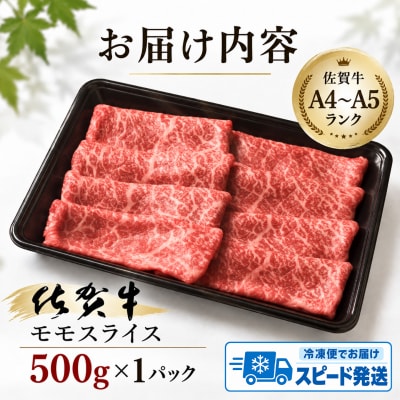 佐賀牛 モモスライス しゃぶしゃぶ・すき焼き用 500g 【A4~A5ランク】(H085244)
