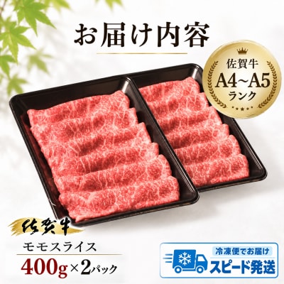 佐賀牛 モモスライス しゃぶしゃぶ・すき焼き用 800g 【A4~A5ランク】(H085245)