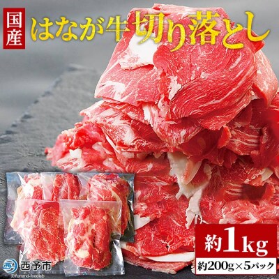 <健美 花香牛 切り落とし ゆうぼく200×5パック>国産 お肉 おいしい