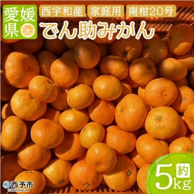 愛媛県西宇和産でん助みかん(温州みかん)5kg(家庭用)南柑20号