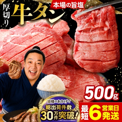 【高評価】厚切り 牛タン 500g 旨塩 おためし 冷凍 牛たん 肉厚 仙台 名物 肉 牛肉