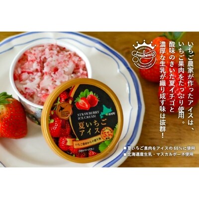 果肉55%「夏いちごアイス(6個)」【全4回定期便】[22-997]