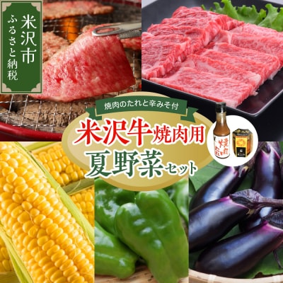 【先行受付】 令和8年産 米沢牛 焼肉 夏野菜 ご当地食材 セット
