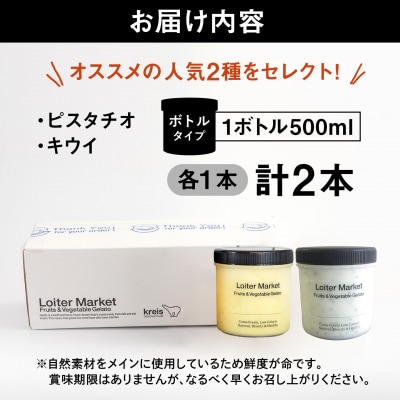 ジェラートボトル2個セット(ピスタチオ/キウイ)Loiter Market [AGD006]