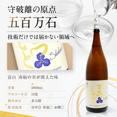 【松本酒造】澤屋まつもと 純米 守破離 ( しゅはり ) 1.8L ×3本セット