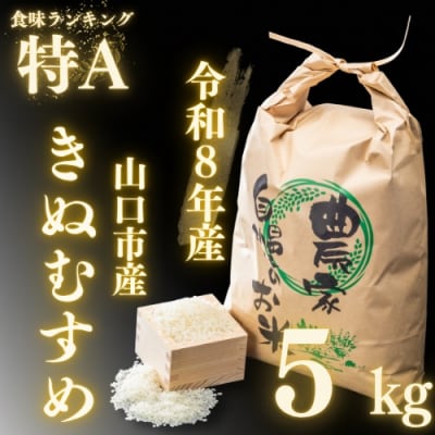 農家直送!山口市産新米「きぬむすめ」精米5キログラム D570