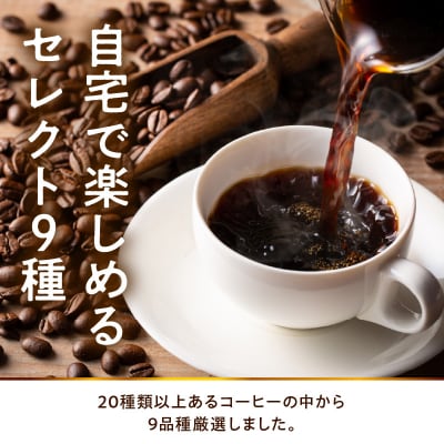 粉タイプ 自宅で楽しめる コーヒー セレクト 9種 30g×9袋 計270g