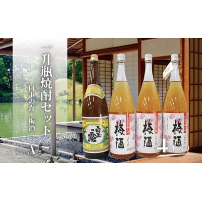 白玉の露・梅酒(一升瓶)4本セットA 2120-2