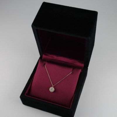 K18YG ダイヤ0.14ct 45cm ペンダント PNI-303-YG