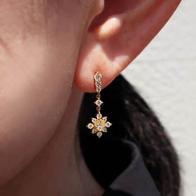 K18YG ダイヤ0.8ct ブリリアントピアス PNI-314AB YGNW