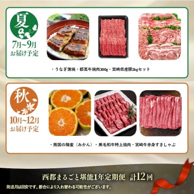 【季節の定期便】西都まるごと堪能セット(令和9年12ヶ月定期便)[3319]