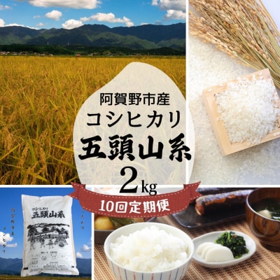 【令和7年産】【10回定期便】「五頭山系」米屋のこだわり阿賀野市産 コシヒカリ2kg×10回