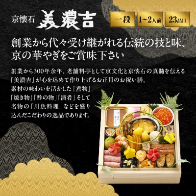 【美濃吉本店竹茂楼】和風おせち一段重 京都 老舗料亭 本格和風おせち 人気
