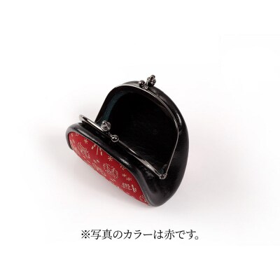 なまはげ館オリジナルデザイン印伝 小銭入れ(がま口・紺) 和柄|23_ogt-080101b