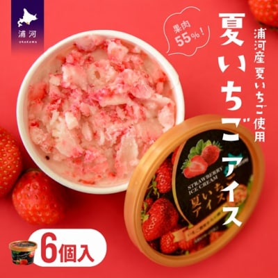 果肉55%「夏いちごアイス(6個)」[22-325]
