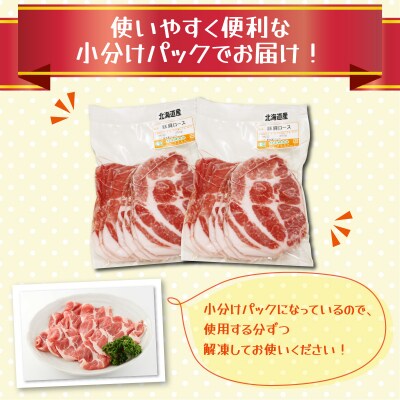 北海道産豚肉・肩ロースすき焼き用1.25kg(250g×5パック)  F21H-434