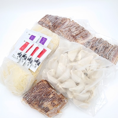 「福しんご紹介セット」　ラーメン×8食　厚切りチャーシュー　冷凍生餃子60個