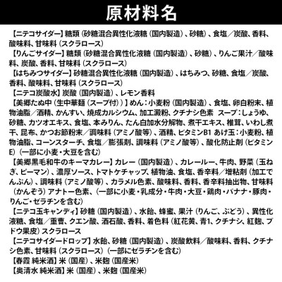 炭酸飲料 ニテコサイダー4種12本と美郷の美味しいものセット|01_amd-670101