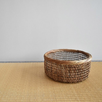伝統工芸あけびづる細工 小物入れ(中) 手作り 秋田 美郷町 かご|01_mac-091401