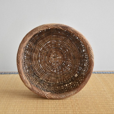 伝統工芸あけびづる細工 小物入れ(中) 手作り 秋田 美郷町 かご|01_mac-091401