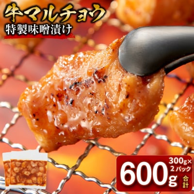 <訳アリ>牛マルチョウ　特製味噌漬け　0.6kg(300g×2)【12月発送】