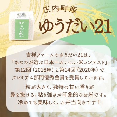 吉祥ファーム 2合キューブ×1個 ゆうだい21 300g 無洗米 令和8年産 2026年産