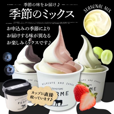 【2026年10月配送】とよとみ牛乳ソフトクリーム【季節のミックス1種類 120ml×8個】