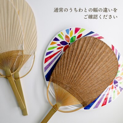 【紙漉きの技】土佐和紙うちわ&はがきセット(せんだん)