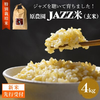 【令和8年産】原農園 JAZZ米 玄米 4kg ひとめぼれ 米 お米
