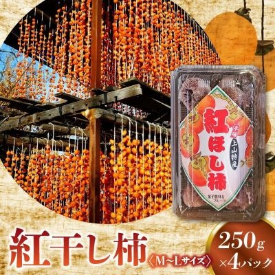 紅干し柿　250g×4パック(M～Lサイズ)　0015-2609