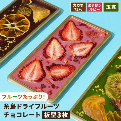 糸島ドライフルーツチョコレート3種ギフトBOX入り(株)やました[ARJ017]
