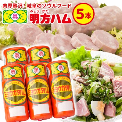 明方ハム 5本 国産 豚肉 プレスハム JAめぐみの