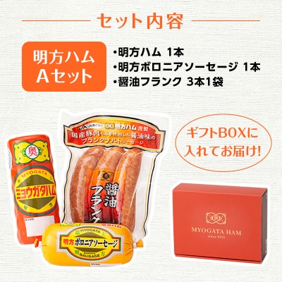 明方ハム 詰め合わせ Aセット 国産 JAめぐみの
