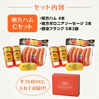 明方ハム 詰め合わせ Cセット 国産 JAめぐみの