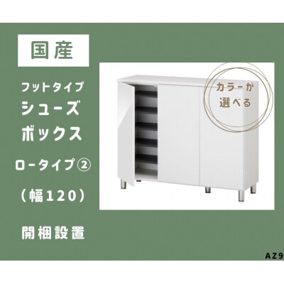 フットタイプ国産シューズボックス(ロータイプ・2)※開梱設置　AZ9　