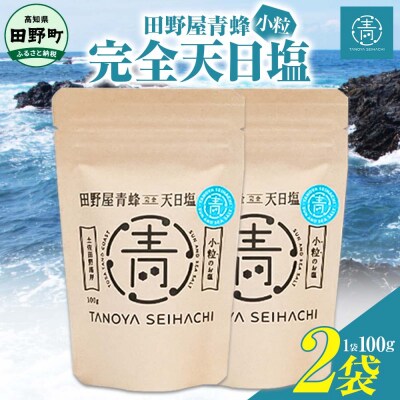 【四国一小さなまちのお塩】塩職人 田野屋青蜂 完全天日塩小粒2袋セット