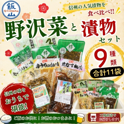 信州の味　野沢菜と漬物セット(9種類11袋)